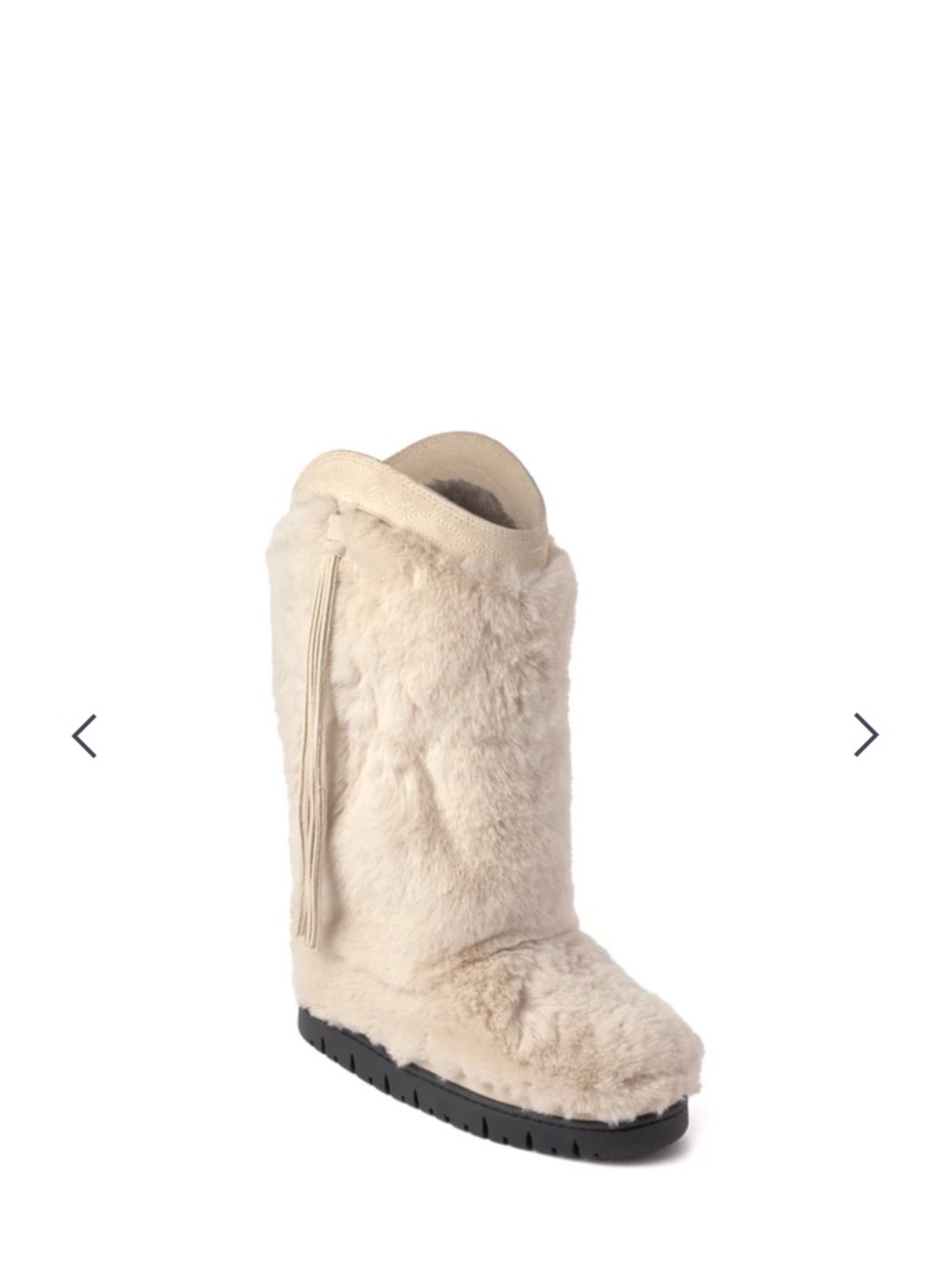 Manitoba Mukluks Women's Cream Faux Shearling Winter Boots - Picture 2 of 4